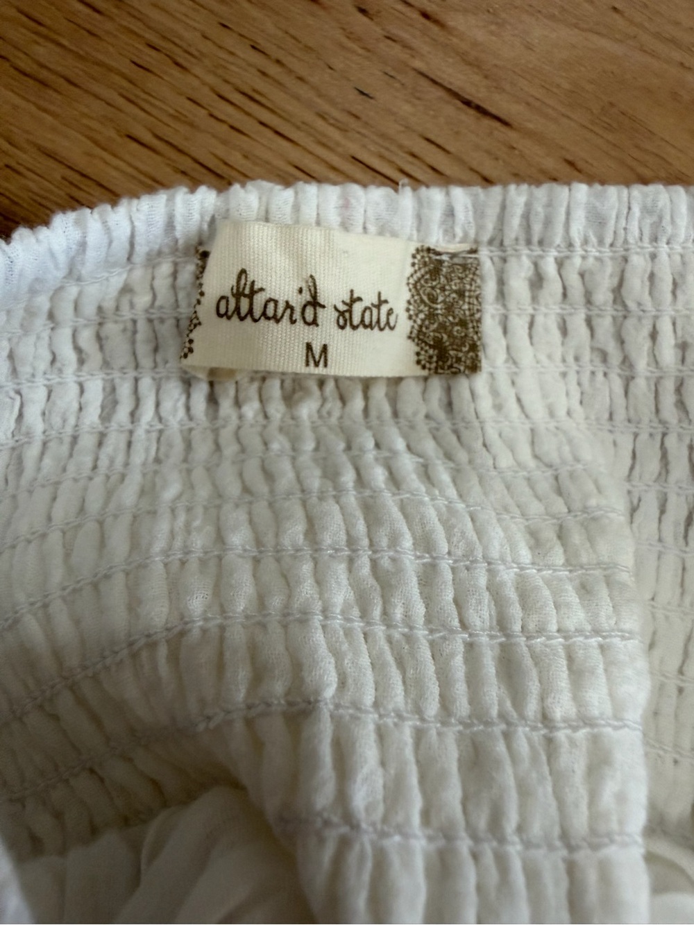 Altar'd State White Textured V-Neck Ruffle Cami - Picture 3 of 3